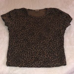 Brandy Melville/John Galt leopard crop top one size